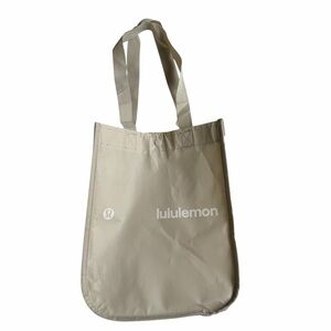 Lululemon Beige shopping Tote Bag